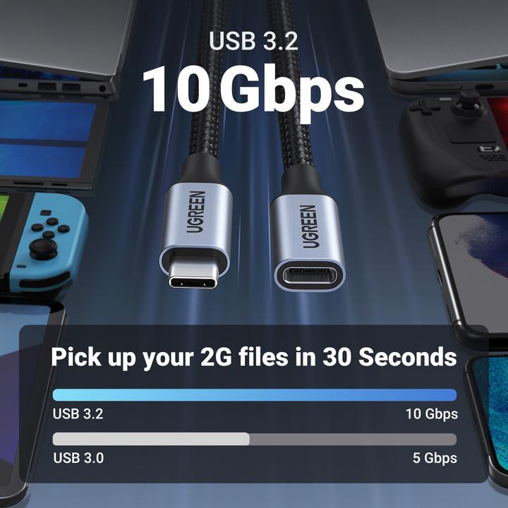 Immagine prodotto Ugreen Cavo dati da USB-C a USB-A 3.0 3A (1 m, USB 3.0)