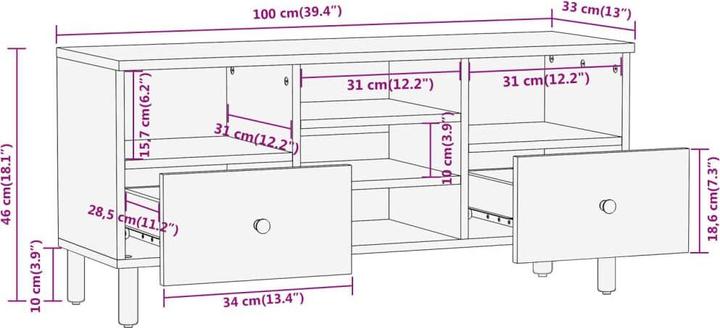 Produktbild VidaXL Mareen (100 x 33 x 46 cm)