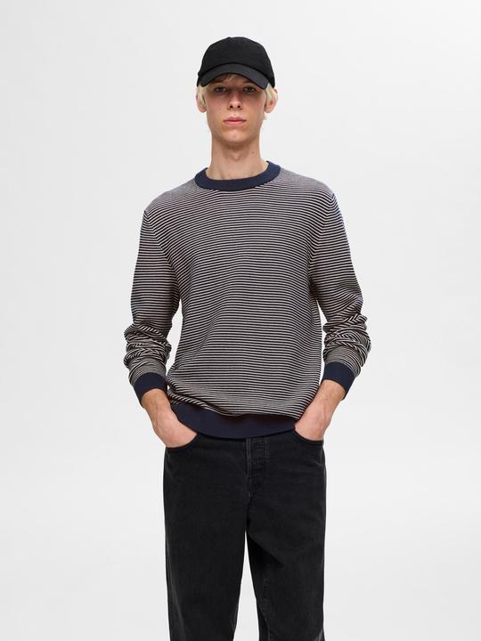 Produktbild Selected Homme Slhjake Ls Knit Struc Stripe Crew Neck (XXL)