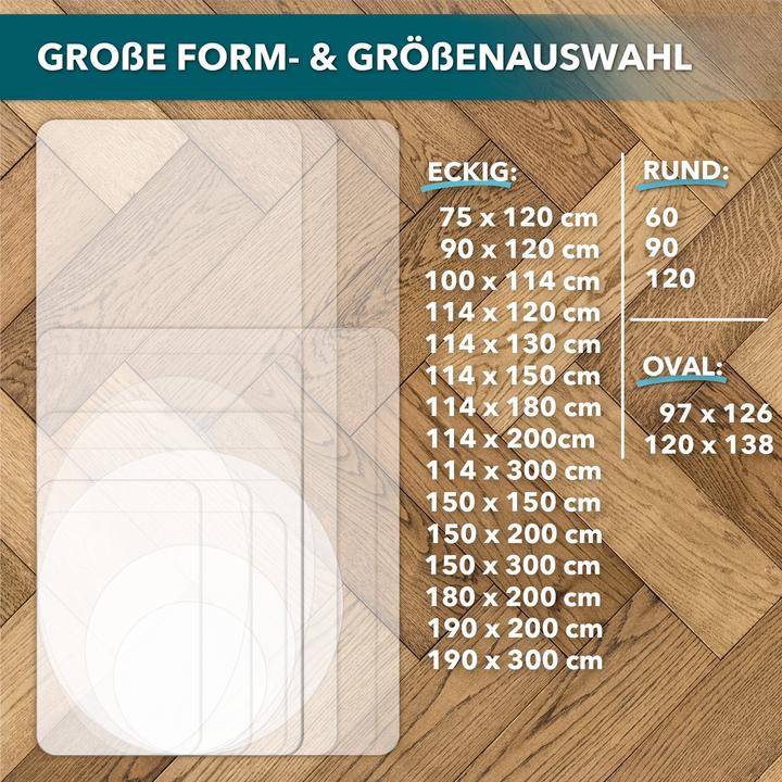 Image du produit Karat Tapis de protection du sol en polycarbonate (190 x 200 cm)