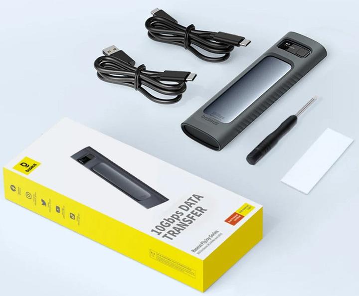 Image du produit Baseus Boîtier SSD FlyJoy Series (M.2 NVMe) Gris Espace (M.2 2242)