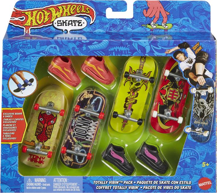 Produktbild Hot Wheels Skateboard + Schuhe 4er-Pack