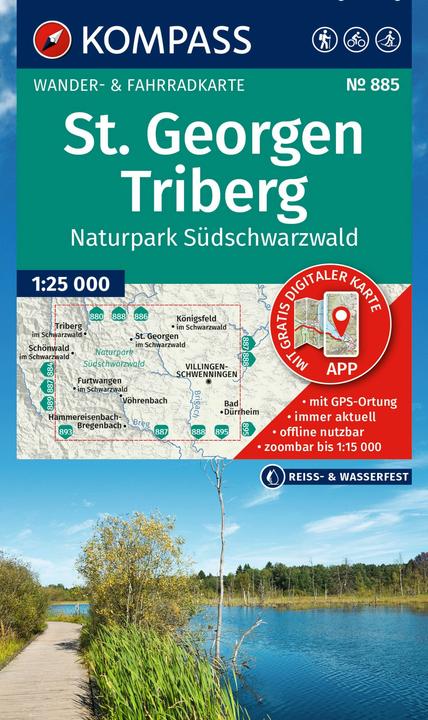 Produktbild Wanderkarte 885 St. Georgen, Triberg, Naturpark Südschwarzwald 1:25.000