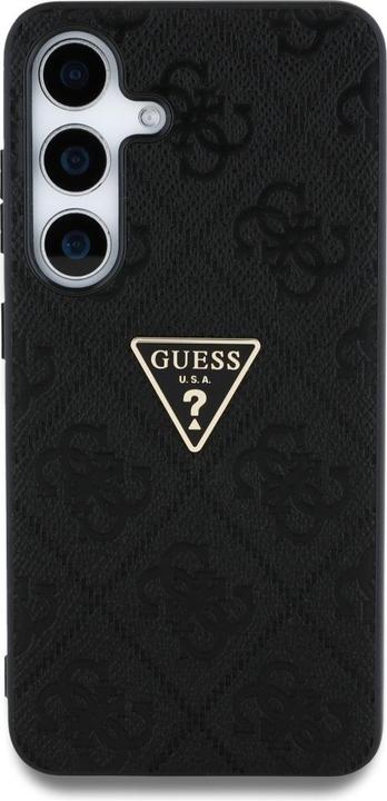 Actual product image Guess Hot Stamp 4G Pattern Triangle Metal Logo case for Samsung Galaxy S25 - black (Samsung Galaxy S25)