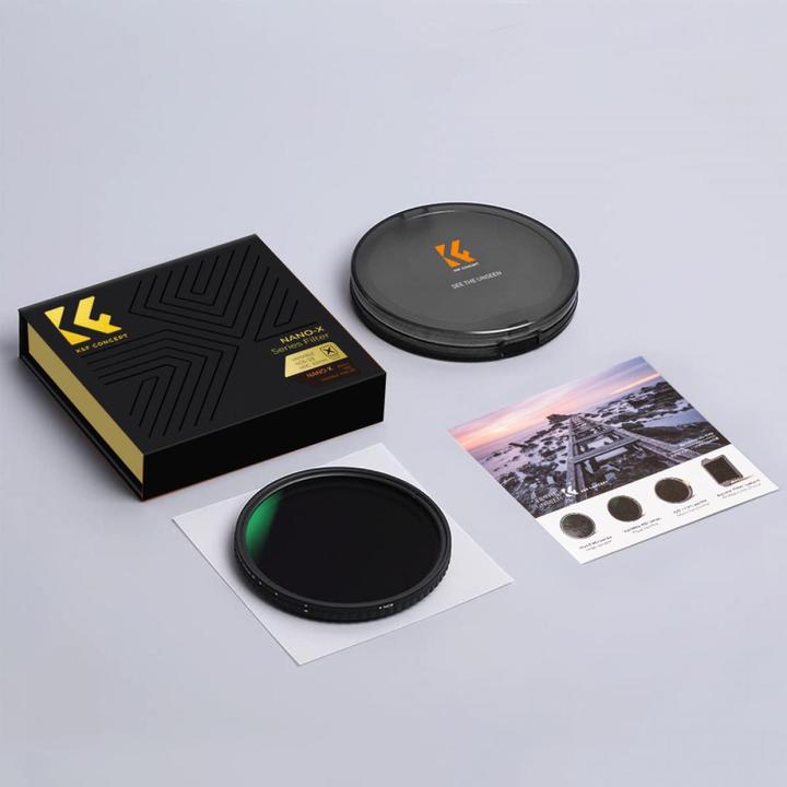 Actual product image K&F Concept Concept Variable ND Filter - 62mm Nano-X NDX ND8-128 (62 mm, Neutral density filter)