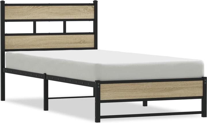 Image du produit VidaXL Lit métallique Lit sommier à lattes Cadre de lit double sans matelas 140x200cm (140 x 200)