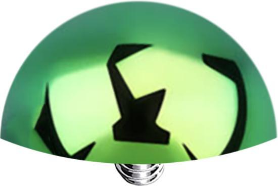 Image du produit Star Piercing Dermal Anchor semi-circulaire vert avec revêtement en titane (sans laiton, Acier chirurgical 316L)