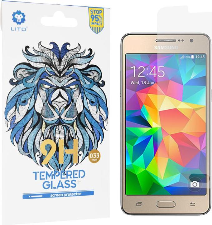 Actual product image Lito - 2.5D Classic Glass - Samsung Galaxy Grand Prime G530 - Clear (1 Piece, Samsung Galaxy Grand Prime)