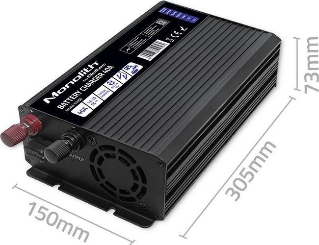Image du produit Qoltec ładowarka Do Akumulatorów Lifepo4 Agm Gel Sla | 40a | 12v (12V, 40 A)