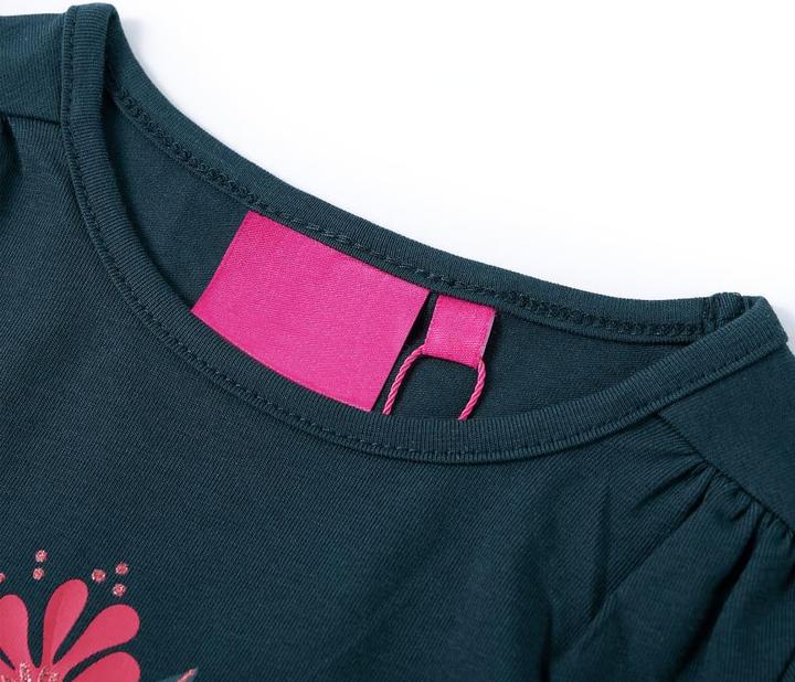Produktbild VidaXL Kinder-Langarmshirt Dunkelgrün 92,Material: 95 % Baumwolle (92)