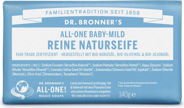 Dr. Bronner's All-One Naturseife Baby-Mild 140g (Hartseife)