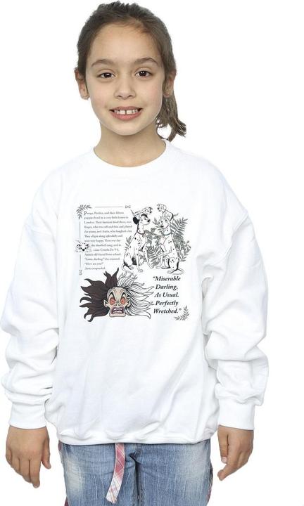 Actual product image Disney Girls 101 Dalmatians Miserable Darling Sweatshirt (128)