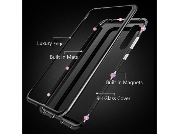 Actual product image G-Case Samsung Galaxy A50 Aluminium Magnetic Glass Back Cover Case (Samsung Galaxy A50)