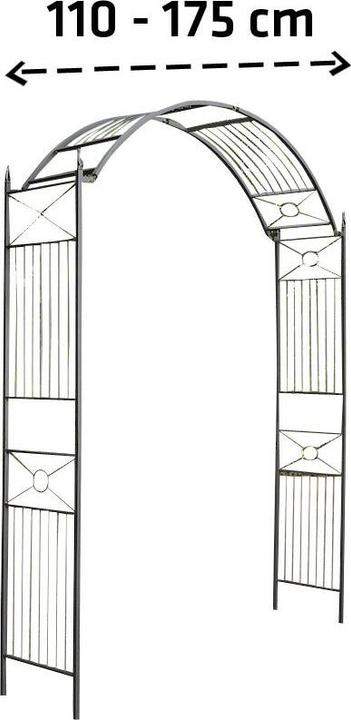Produktbild CLP Rosenbogen Flexi, schwarz (40 cm, 110 cm)