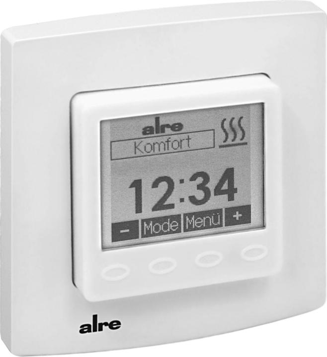 Immagine prodotto ALRE Orologio UP termostato 50x50 con cornice, RAL9010lucido