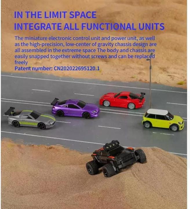 Produktbild Turbo Racing Micro Racing Set mit 5 Fahrzeugen RTR, 1:76 (RTR Ready-to-Run)