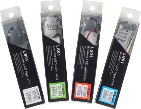 Productafbeelding Silverstone SST-LS01R - LED-stripverlichting voor het modden van PC-behuizingen, rood, 30cm, 15LED's (Rood)