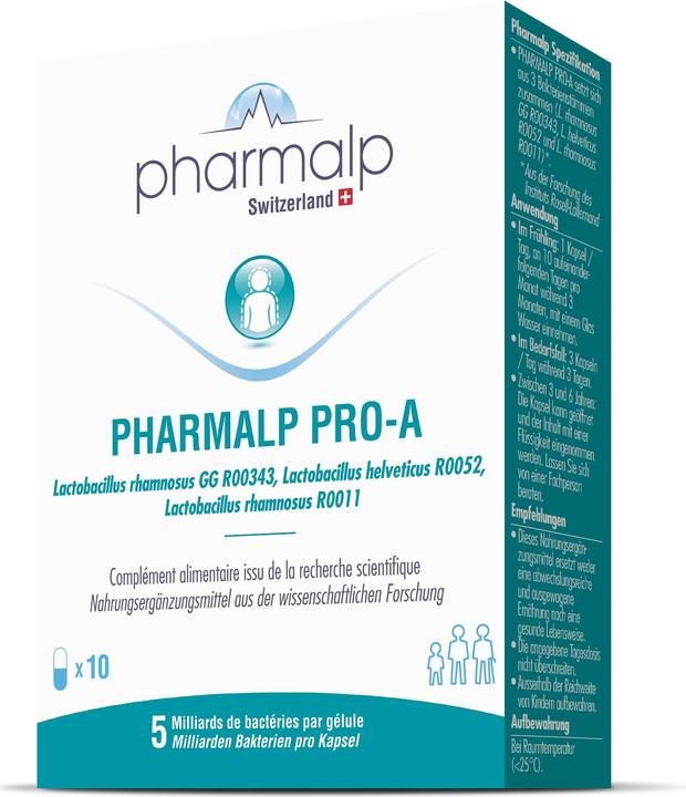 Nutritional values and ingredients Pharmalp PRO-A Probiotika (10 Piece, Capsules, 18 g)