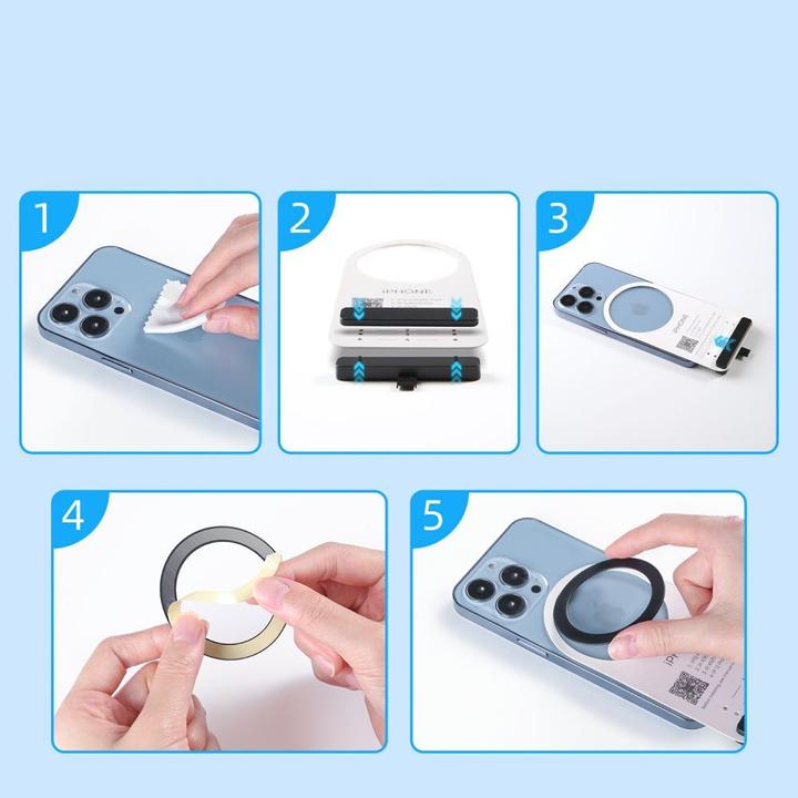 Immagine prodotto Joyroom set di anelli magnetici in metallo per smartphone 2 pezzi rosa (JR-Mag-M3)