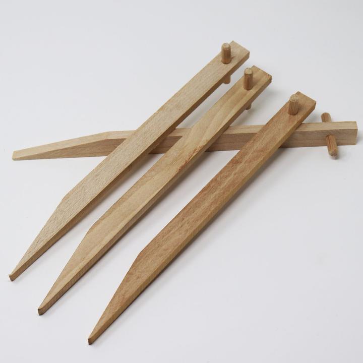 Image du produit Aquagart 100 Erdanker aus Buchenholz I Holz Bodenanker Holzpock Befestigungsanker
