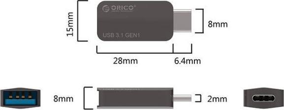 Image du produit Orico Adaptateur USB-A vers USB type-C OTG (USB Type C, USB 3.0)