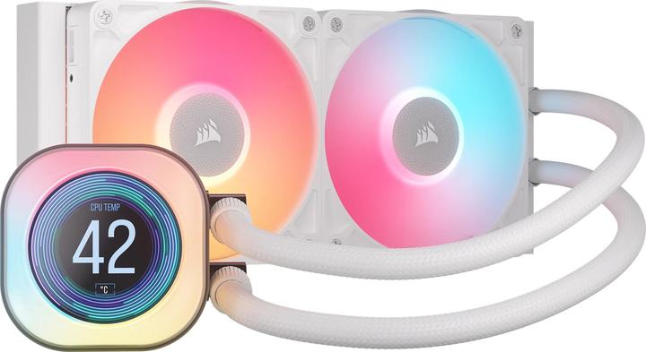 Actual product image Corsair iCUE LINK TITAN 240 RX LCD White AIO, 240mm Radiator, Liquid CPU Cooler (275 mm)