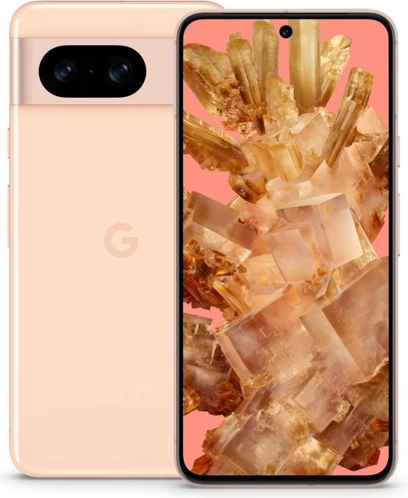 Google Pixel 8 (128 GB, Rose, 6.20", SIM + eSIM, 50 Mpx, 5G)
