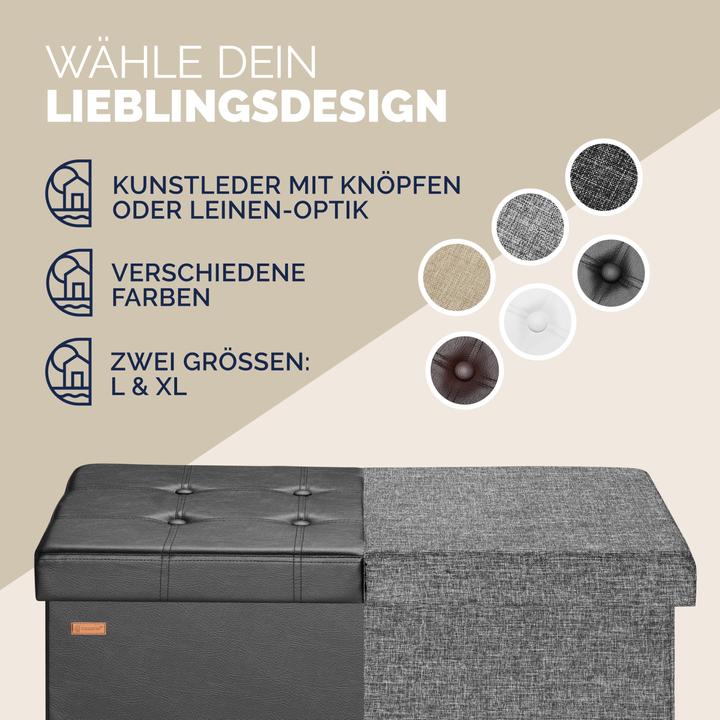 Produktbild Casaria Sitztruhe mit Stauraum (80 cm)