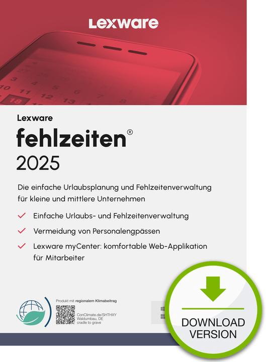 Produktbild Lexware fehlzeiten 2025 "unbegrenzte Laufzeit" Download (unbegrenzt)