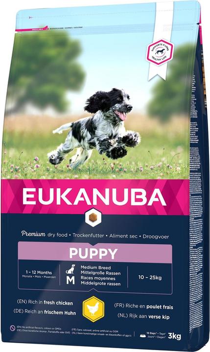 Actual product image Eukanuba Puppy Medium Breed Chicken (Junior, 1 pcs., 3000 g)