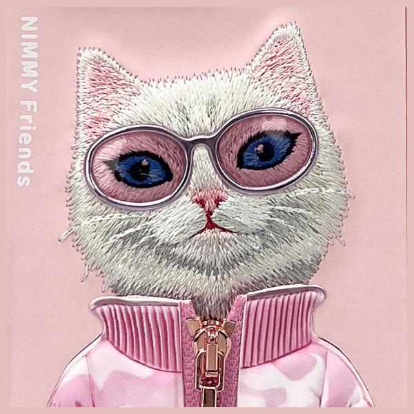Actual product image Prestigio Nimmy case iPhone 16 Pro 6.3" pink Cool&Cute 2.0 Cat (Apple iPhone 16 Pro)