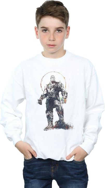 Actual product image Boys Avengers Infinity War Thanos Sketch Sweatshirt (140, 146)