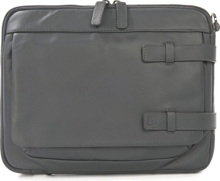 Produktbild Tucano Tema Cross-Body, Tablettasche aus Leder für iPad mini, Tablets bis 8 Zoll, dunkelgrau