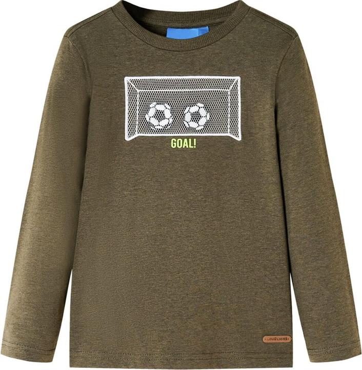 Produktbild VidaXL Kinder-Langarmshirt Khaki Melange 116,Material: 80 (116)