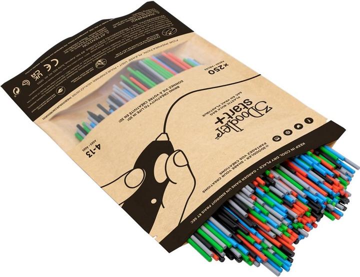 3Doodler 3DS-ECO-MIX2 (PLA, 2.50 mm, 1 g, Green, Blue, Grey, Red)