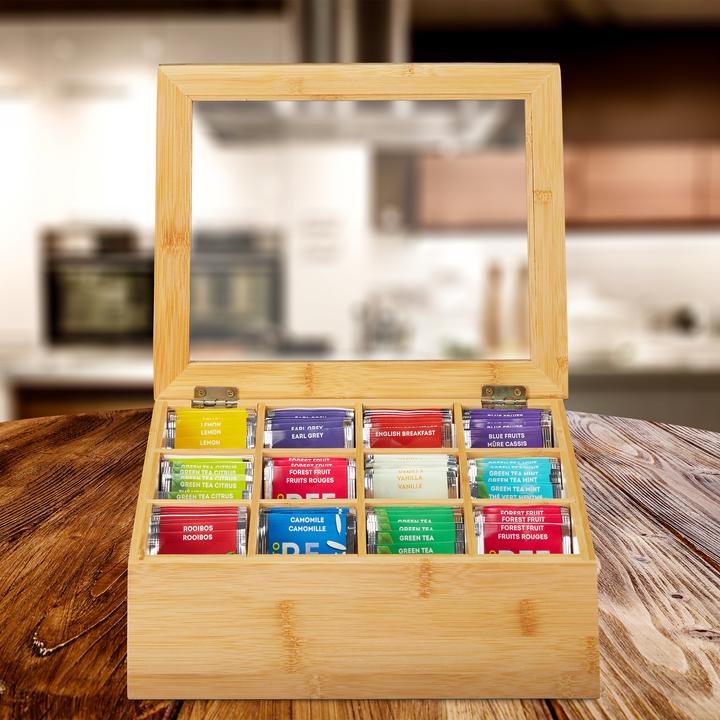 Actual product image Relaxdays Tea box bamboo