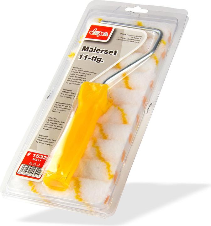 Actual product image Dema Painter's set 11 pcs. -paint roller small 10 rolls 1 hanger