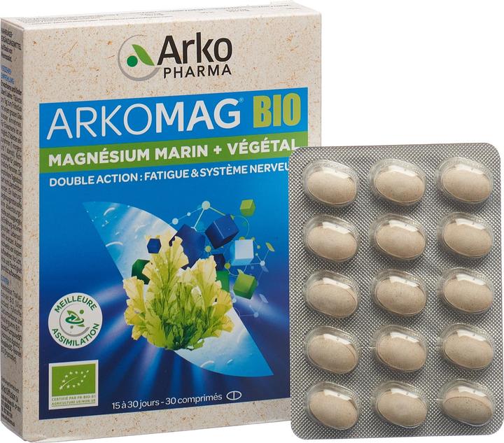 Image du produit Arkopharma Arkomag Bio Doppelmagnesium (30 pièce(s), Cachets, 48 g)
