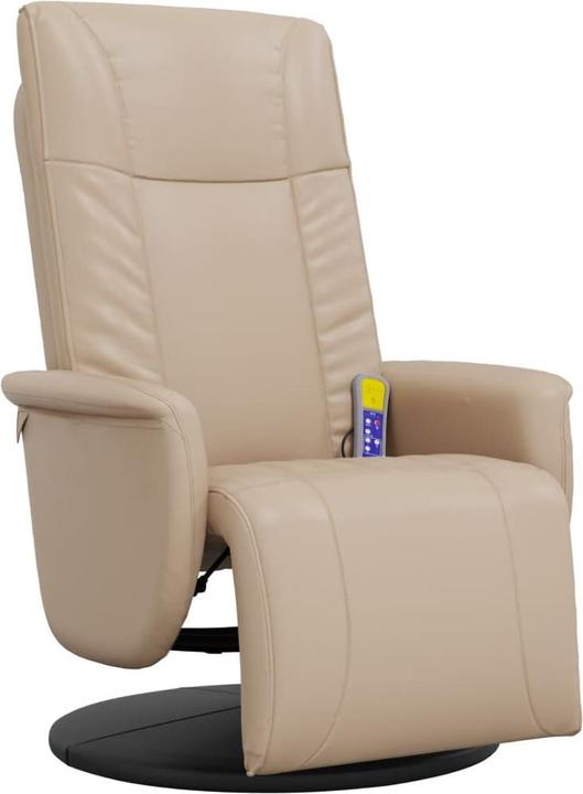 VidaXL Massagesessel mit Fussteil Cappuccino-Braun