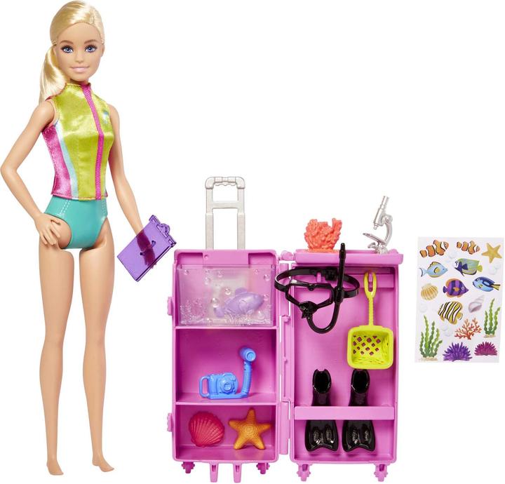 Image du produit Barbie Poupée biologiste marine et ensemble de jeu (teint clair)