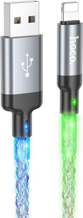 Hoco Cable cable USB A to Lightning 2,4A U112 1 m gray (1 m, USB 3.0)