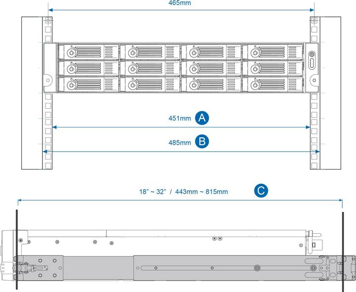 Produktbild QNAP 2U-Rail Kit