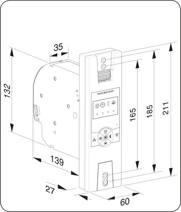 Actual product image Rademacher RolloTron Standard DuoFern 1400-UW