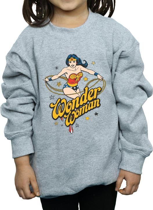 Actual product image Girls Wonder Woman Stars Sweatshirt (116)