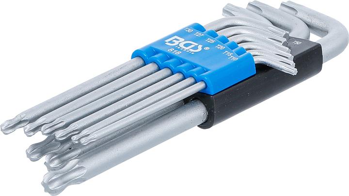 Immagine prodotto BGS Serie di chiavi ad angolo profilo a T (per Torx) con testa sferica T10 - T50 9 pz. (Sezione T)