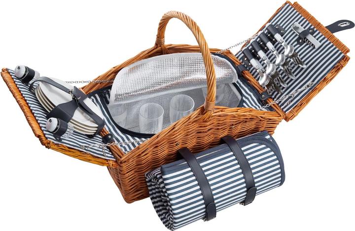 Immagine prodotto tectake Cestino da picnic Usedom per 4 persone, con scomparto termico & accessori
