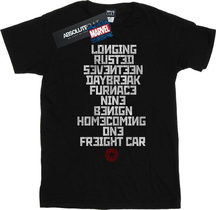 Actual product image Womens/Ladies Winter Soldier Trigger Words Cotton Boyfriend T-Shirt (L)