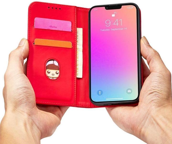 Immagine prodotto Hurtel Custodia a calamita per Samsung Galaxy S23 Ultra flip cover wallet stand rosso (Samsung Galaxy S23 Ultra)