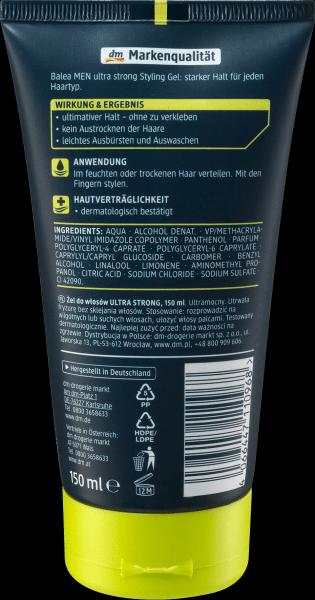 Produktbild dm Balea MEN Haargel Ultra Strong (Haargel, 150 ml)