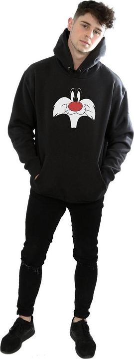 Actual product image Looney Tunes Mens Sylvester Big Face Hoodie (L)